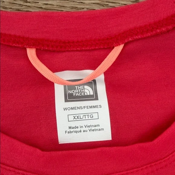 The North Face Women's Vibrant Pink Long Sleeve Tee - Picture 2 of 3